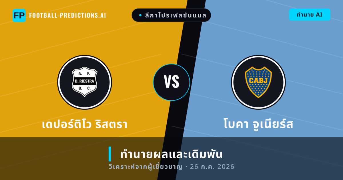 เดปอร์ติโว ริสตรา พบ โบคา จูเนียร์ส — ทำนายผลและพรีวิวการแข่งขัน