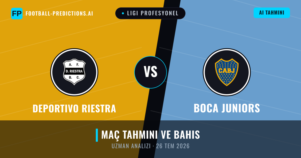 Deportivo Riestra - Boca Juniors — maç tahmini ve önizleme