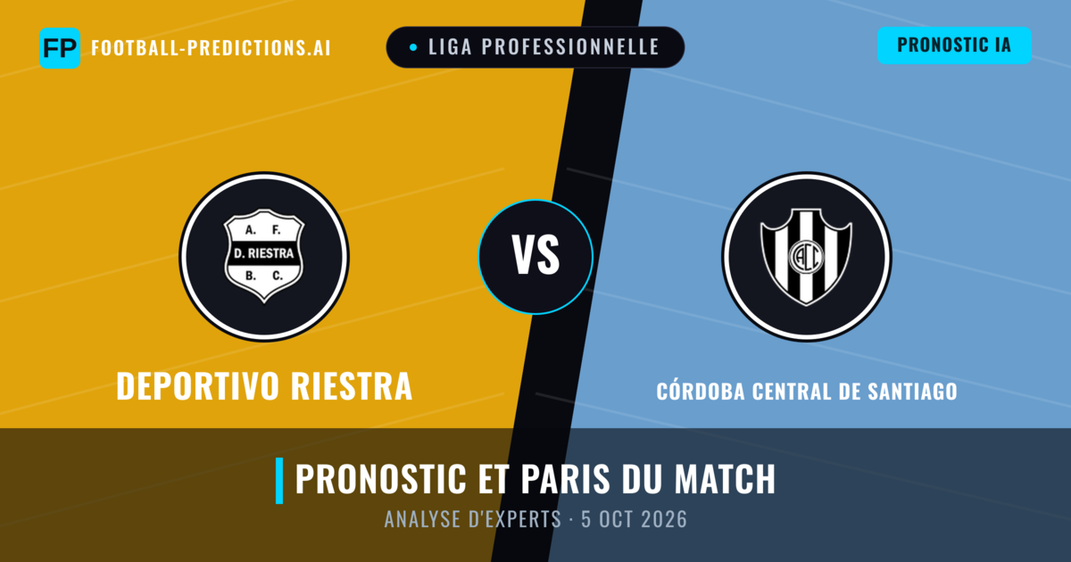 Deportivo Riestra vs Córdoba Central de Santiago — pronostic et avant-match