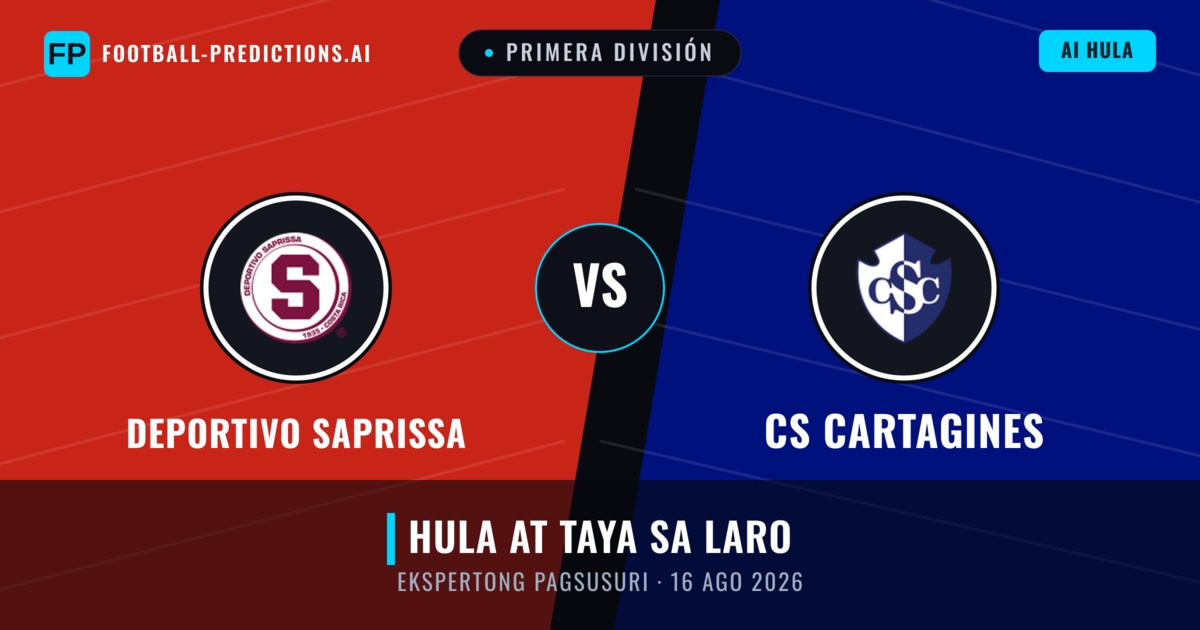 Deportivo Saprissa vs CS Cartagines — hula at preview ng laban