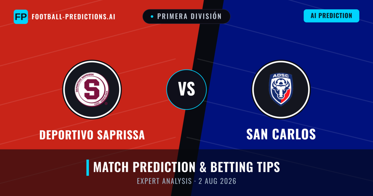Deportivo Saprissa vs San Carlos — match prediction & preview