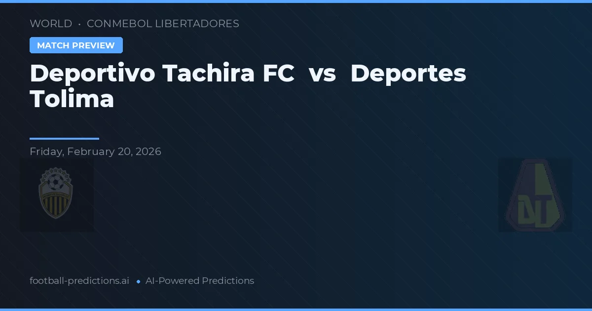 Deportivo Táchira FC vs Deportes Tolima — hula at preview ng laban