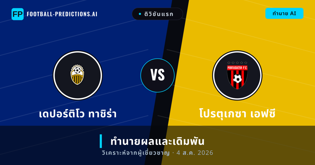เดปอร์ติโว ทาชิร่า พบ โปรตุเกซา เอฟซี — ทำนายผลและพรีวิวการแข่งขัน