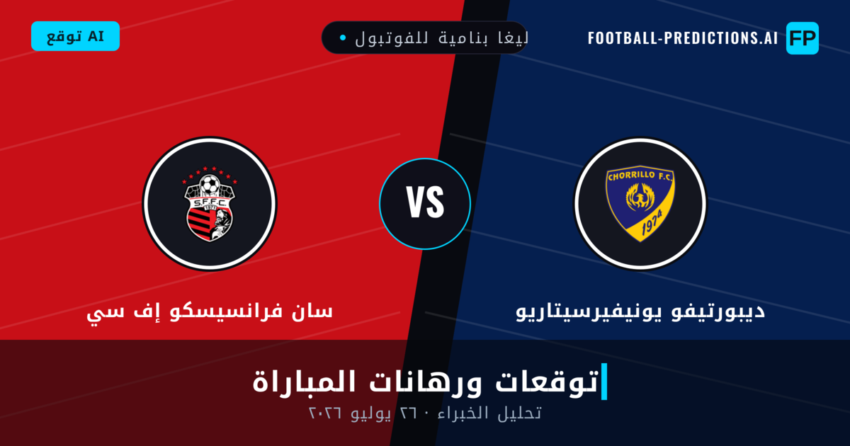 ديبورتيفو يونيفيرسيتاريو ضد سان فرانسيسكو إف سي — توقعات ومعاينة المباراة