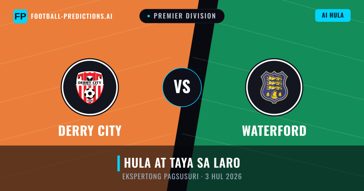 Derry City vs Waterford — hula at preview ng laban