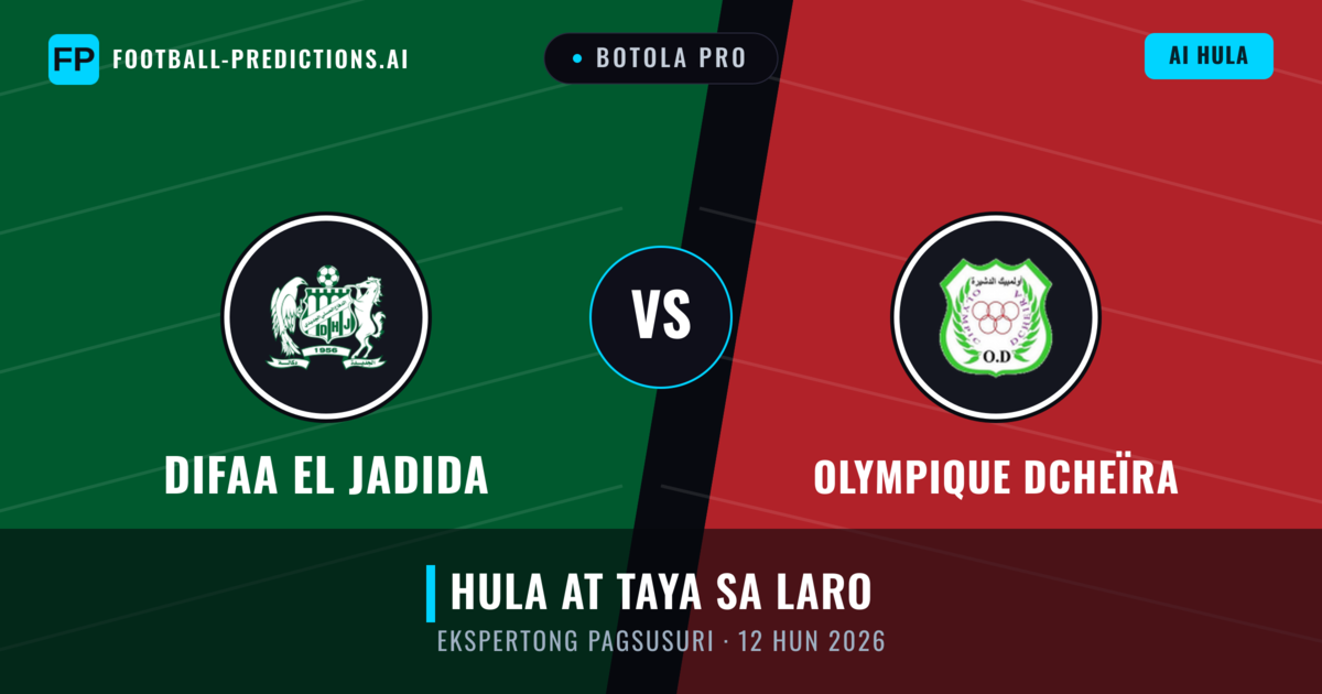 Difaa EL Jadida vs Olympique Dcheïra — hula at preview ng laban