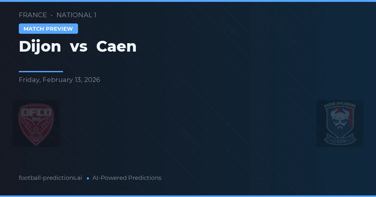 Dijon vs Caen — match prediction & preview