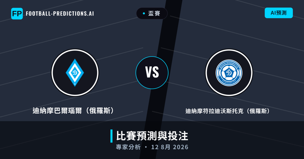 迪納摩巴爾瑙爾(俄羅斯) vs 迪納摩符拉迪沃斯托克(俄羅斯) — 比赛预测和前瞻