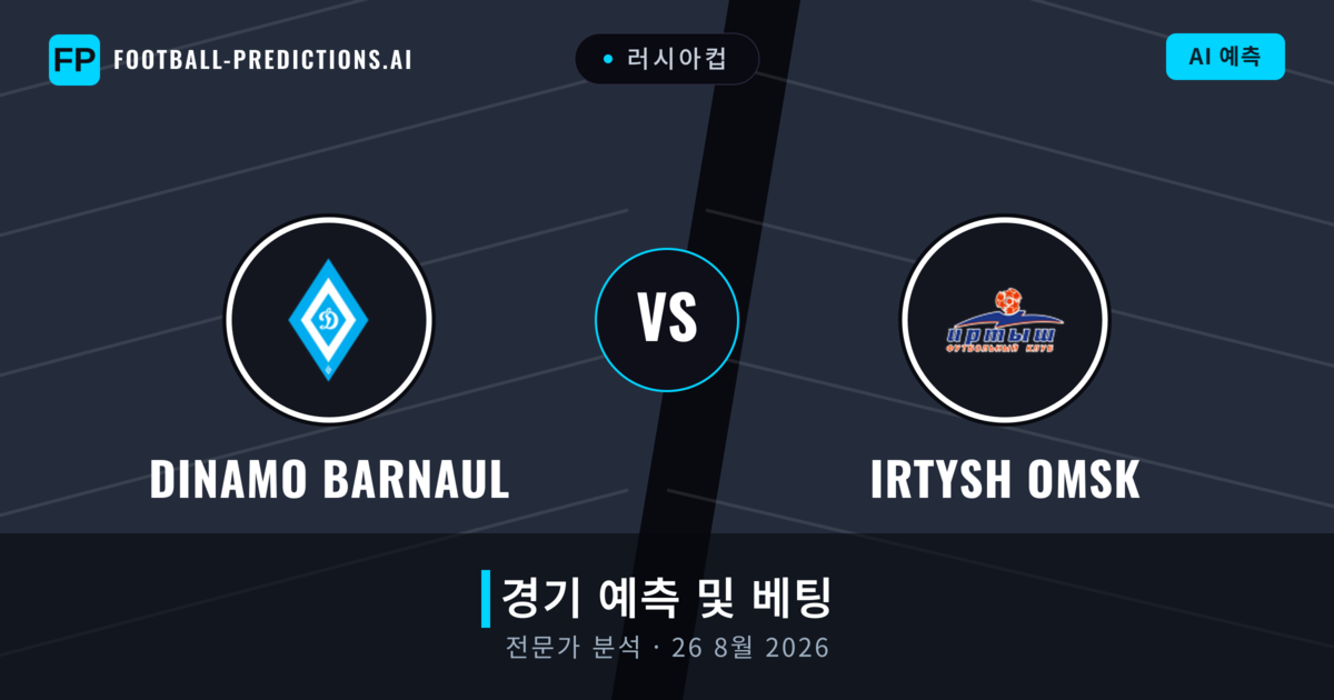 Dinamo Barnaul 대 Irtysh Omsk — 경기 예측 및 프리뷰