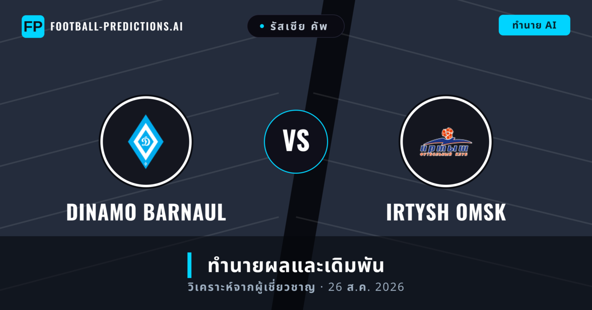 Dinamo Barnaul พบ Irtysh Omsk — ทำนายผลและพรีวิวการแข่งขัน