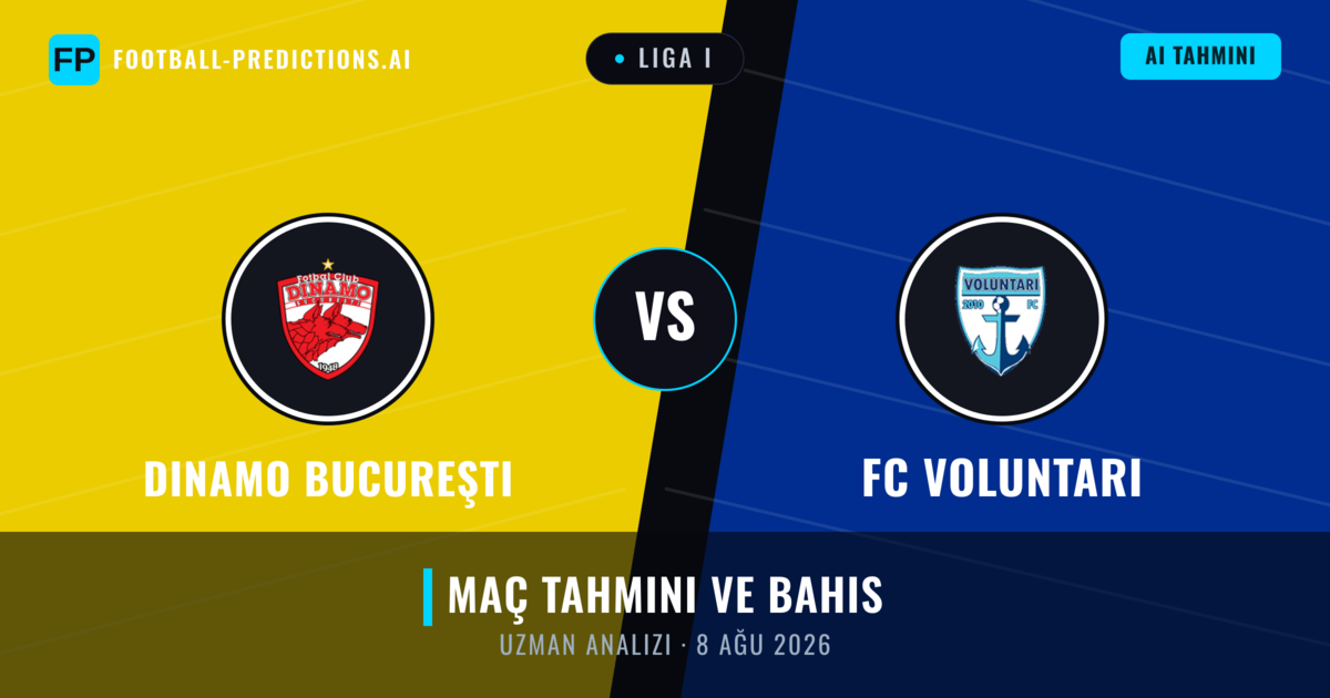 Dinamo Bucureşti - FC Voluntari — maç tahmini ve önizleme