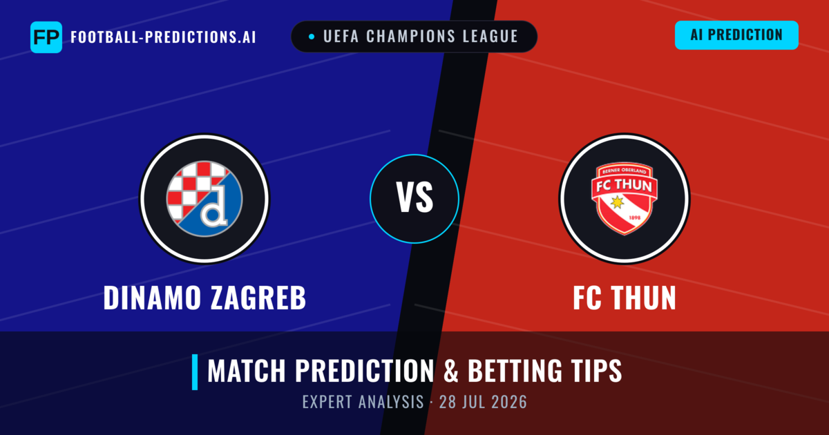 Dinamo Zagreb vs FC Thun — match prediction & preview