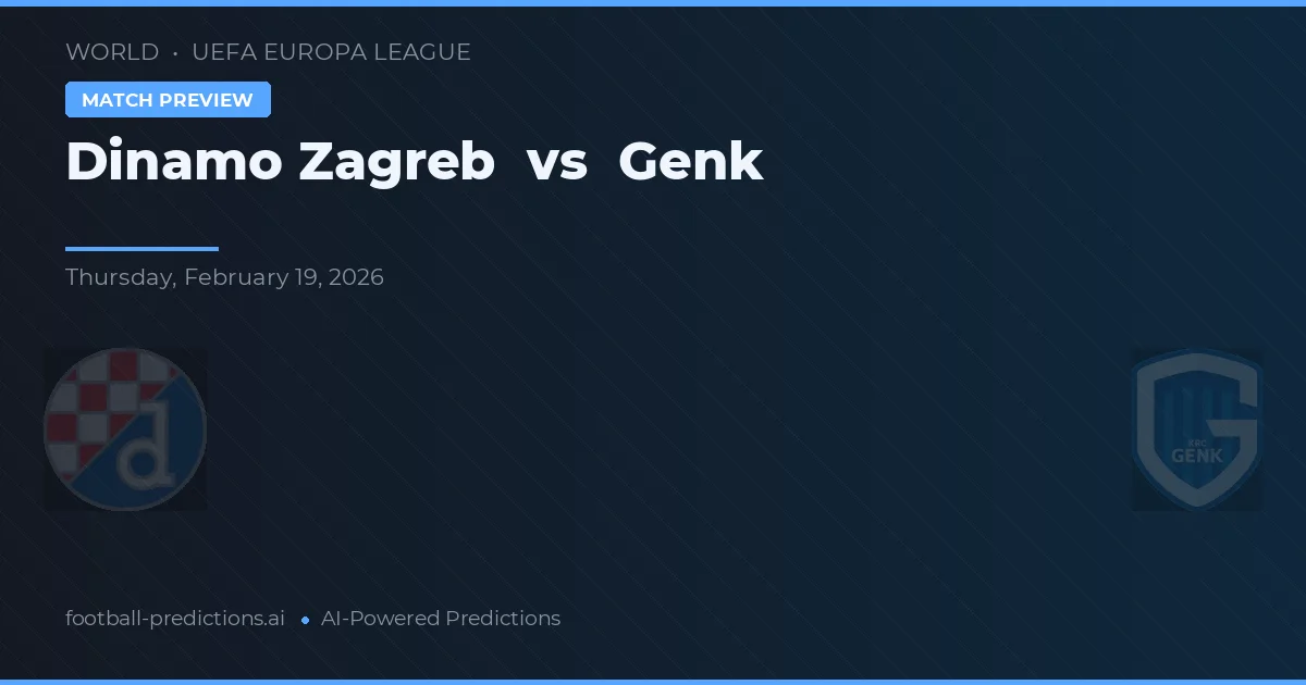 Dinamo Zagreb vs Genk — pronostic et avant-match