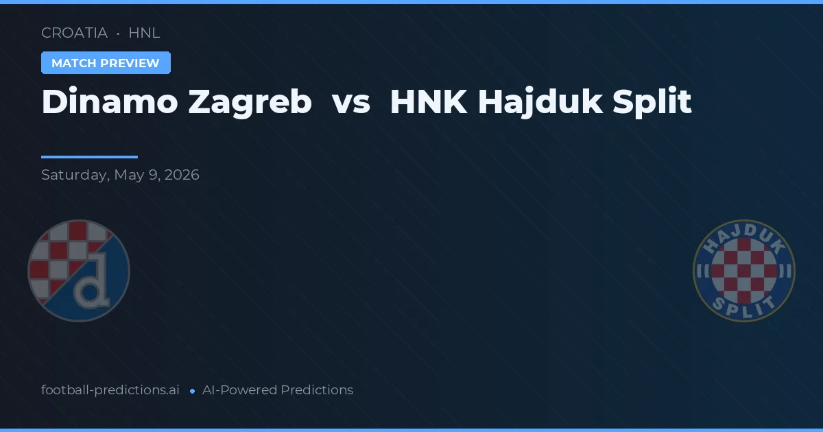 Dinamo Zagreb vs HNK Hajduk Split — pronostic et avant-match
