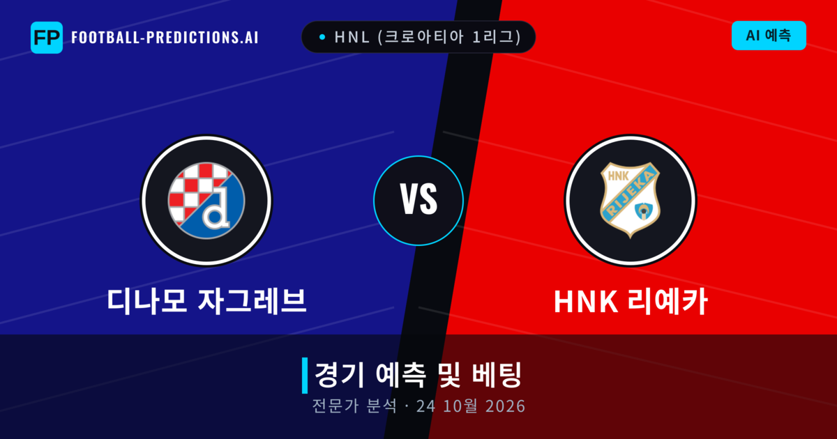 디나모 자그레브 대 HNK 리예카 — 경기 예측 및 프리뷰