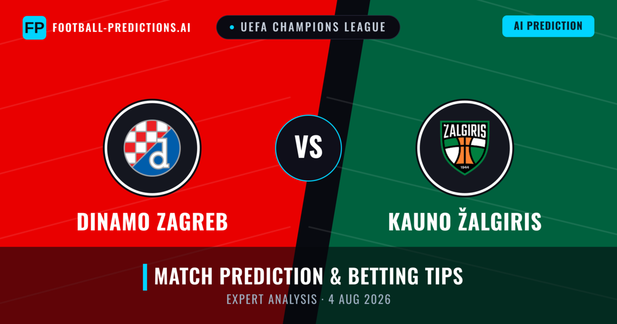 Dinamo Zagreb vs Kauno Žalgiris — match prediction & preview