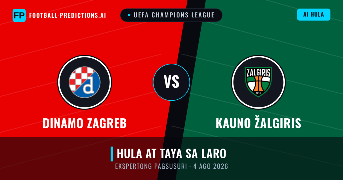 Dinamo Zagreb vs Kauno Žalgiris — hula at preview ng laban