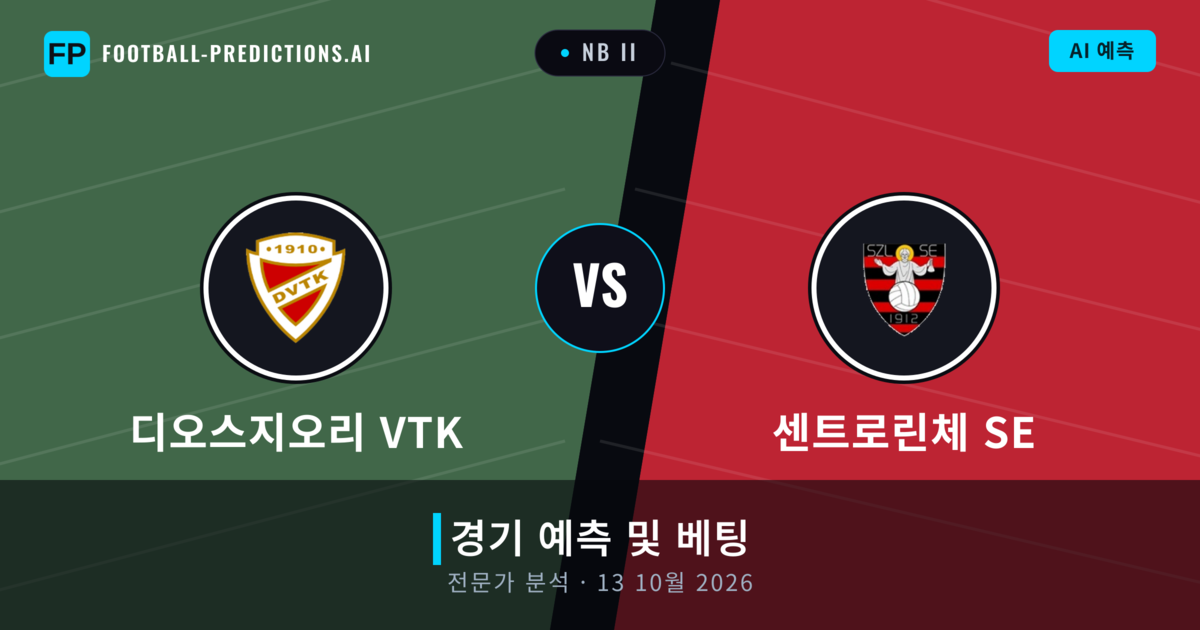 디오스지오리 VTK 대 센트로린체 SE — 경기 예측 및 프리뷰