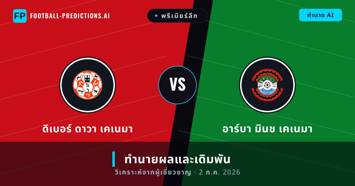 ดิเบอร์ ดาวา เคเนมา พบ อาร์บา มินช เคเนมา — ทำนายผลและพรีวิวการแข่งขัน