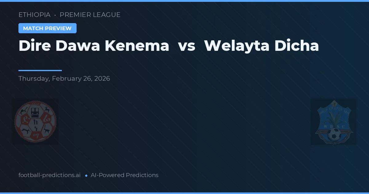 Dire Dawa Kenema vs Welayta Dicha — pronostico e anteprima del match