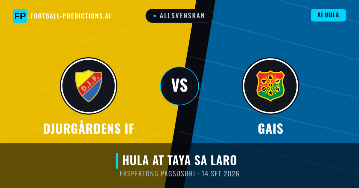 Djurgårdens IF vs Gais — hula at preview ng laban