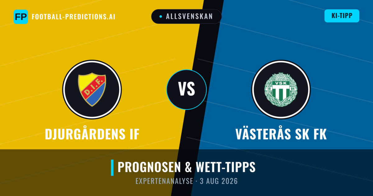 Djurgårdens IF vs Västerås SK FK — Prognose und Spielvorschau