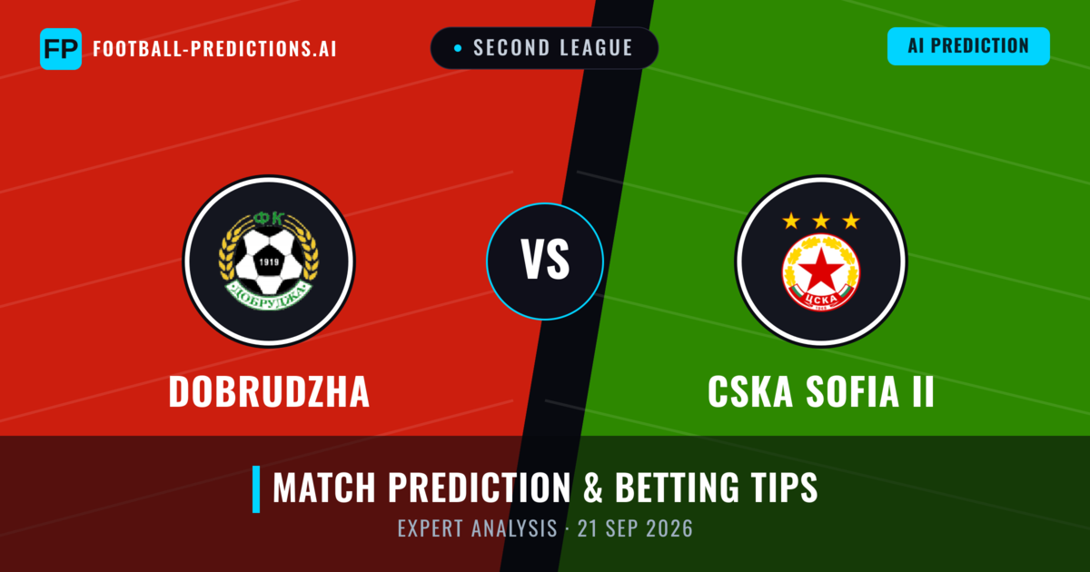 Dobrudzha vs CSKA Sofia II — match prediction & preview