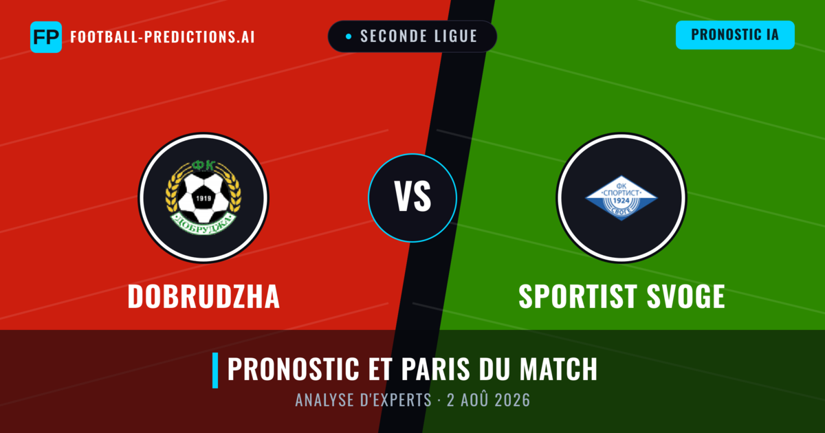 Dobrudzha vs Sportist Svoge — pronostic et avant-match
