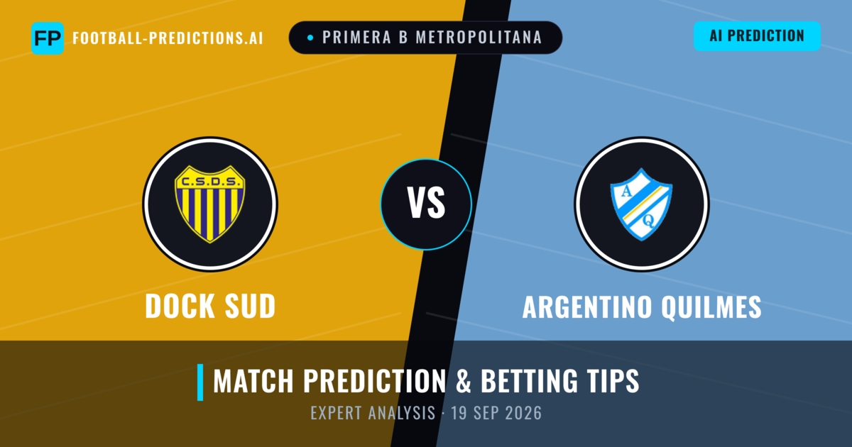 Dock Sud vs Argentino Quilmes — match prediction & preview