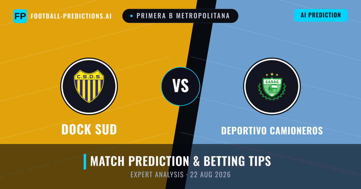 Dock Sud vs Deportivo Camioneros — match prediction & preview