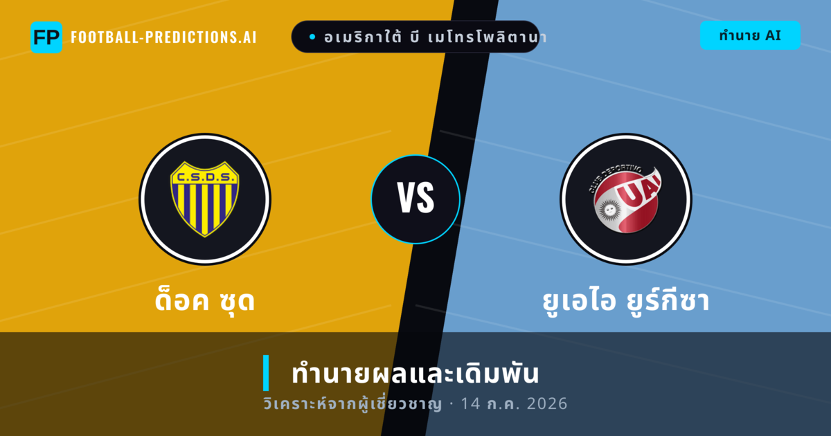 ด็อค ซุด พบ ยูเอไอ ยูร์กีซา — ทำนายผลและพรีวิวการแข่งขัน