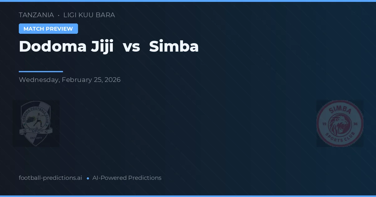 Dodoma Jiji vs Simba — hula at preview ng laban