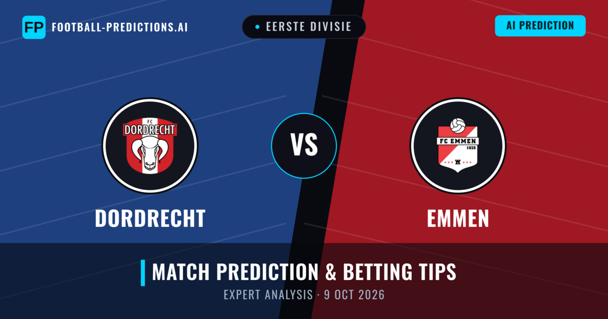 Dordrecht vs Emmen — match prediction & preview