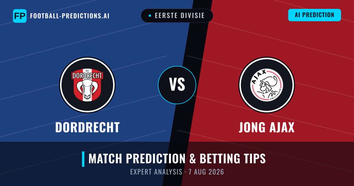 Dordrecht vs Jong Ajax — match prediction & preview