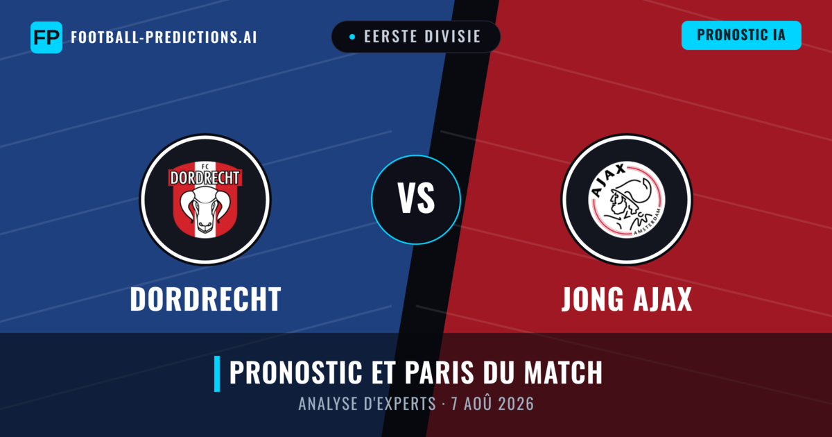 Dordrecht vs Jong Ajax — pronostic et avant-match