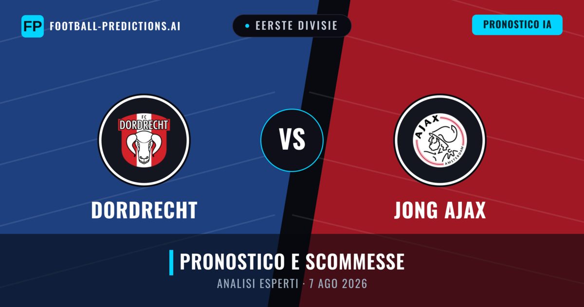 Dordrecht vs Jong Ajax — pronostico e anteprima del match