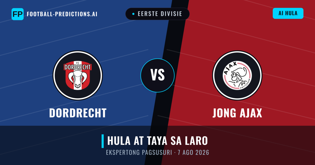 Dordrecht vs Jong Ajax — hula at preview ng laban