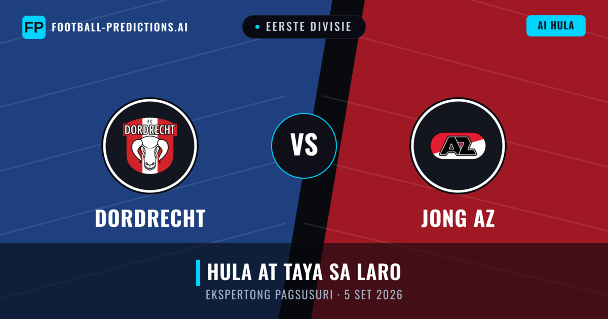 Dordrecht vs Jong AZ — hula at preview ng laban