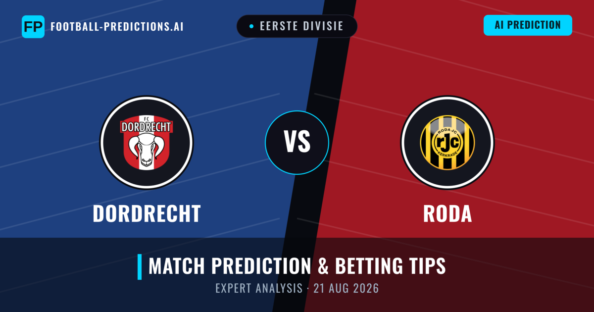 Dordrecht vs Roda — match prediction & preview