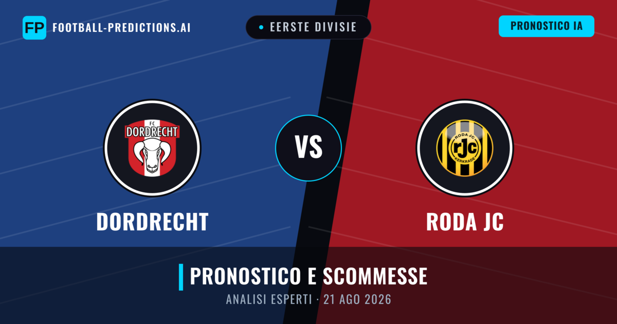 Dordrecht vs Roda JC — pronostico e anteprima del match