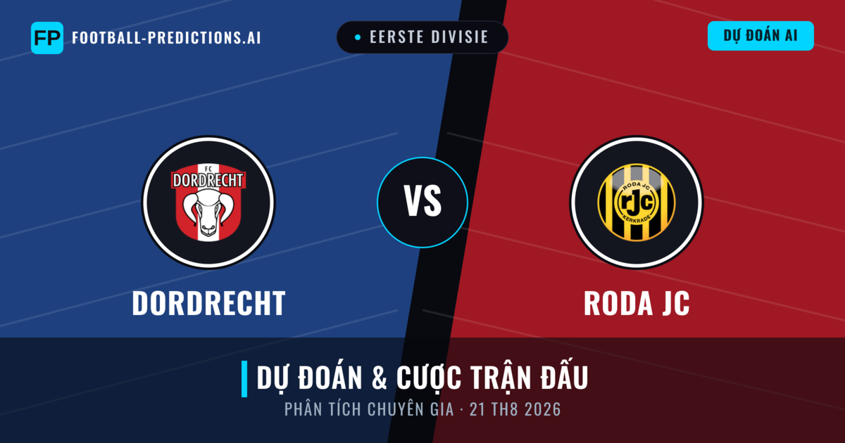 Dordrecht vs Roda JC — dự đoán và xem trước trận đấu