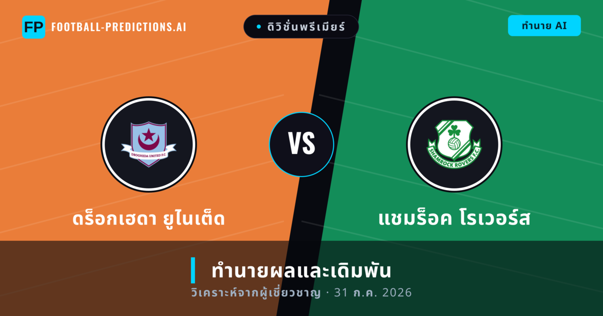 ดร็อกเฮดา ยูไนเต็ด พบ แชมร็อค โรเวอร์ส — ทำนายผลและพรีวิวการแข่งขัน