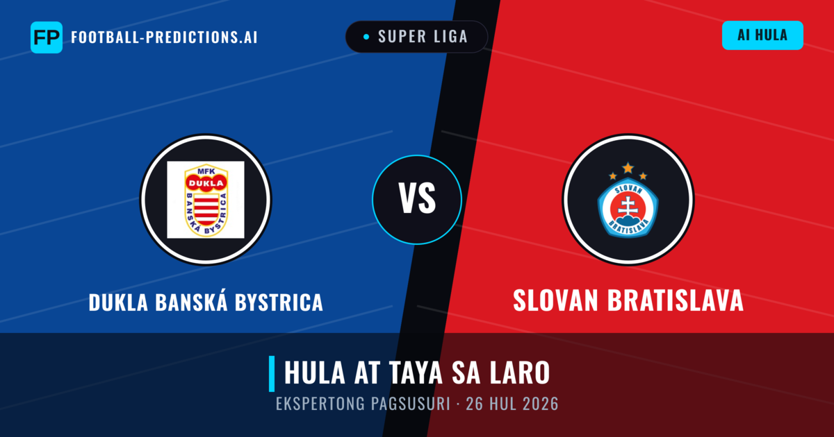 Dukla Banská Bystrica vs Slovan Bratislava — hula at preview ng laban
