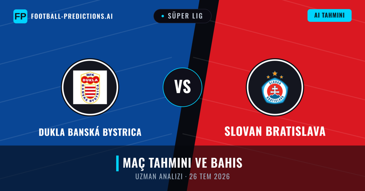 Dukla Banská Bystrica - Slovan Bratislava — maç tahmini ve önizleme
