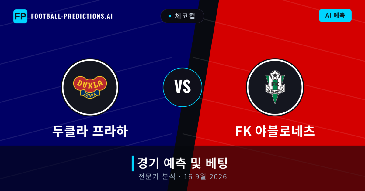 두클라 프라하 대 FK 야블로네츠 — 경기 예측 및 프리뷰