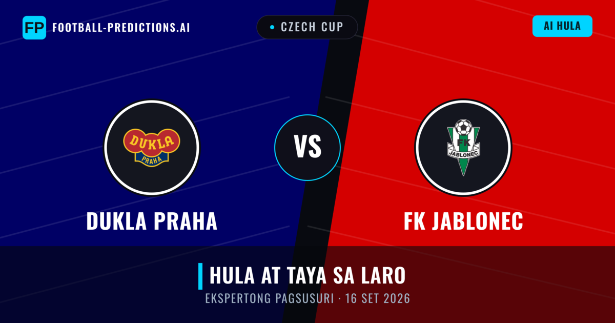 Dukla Praha vs FK Jablonec — hula at preview ng laban