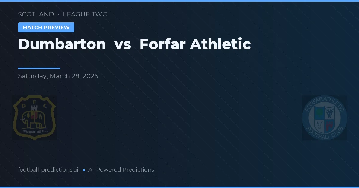 Dumbarton vs Forfar Athletic — match prediction & preview