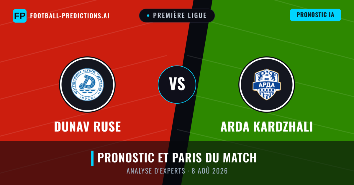 Dunav Ruse vs Arda Kardzhali — pronostic et avant-match