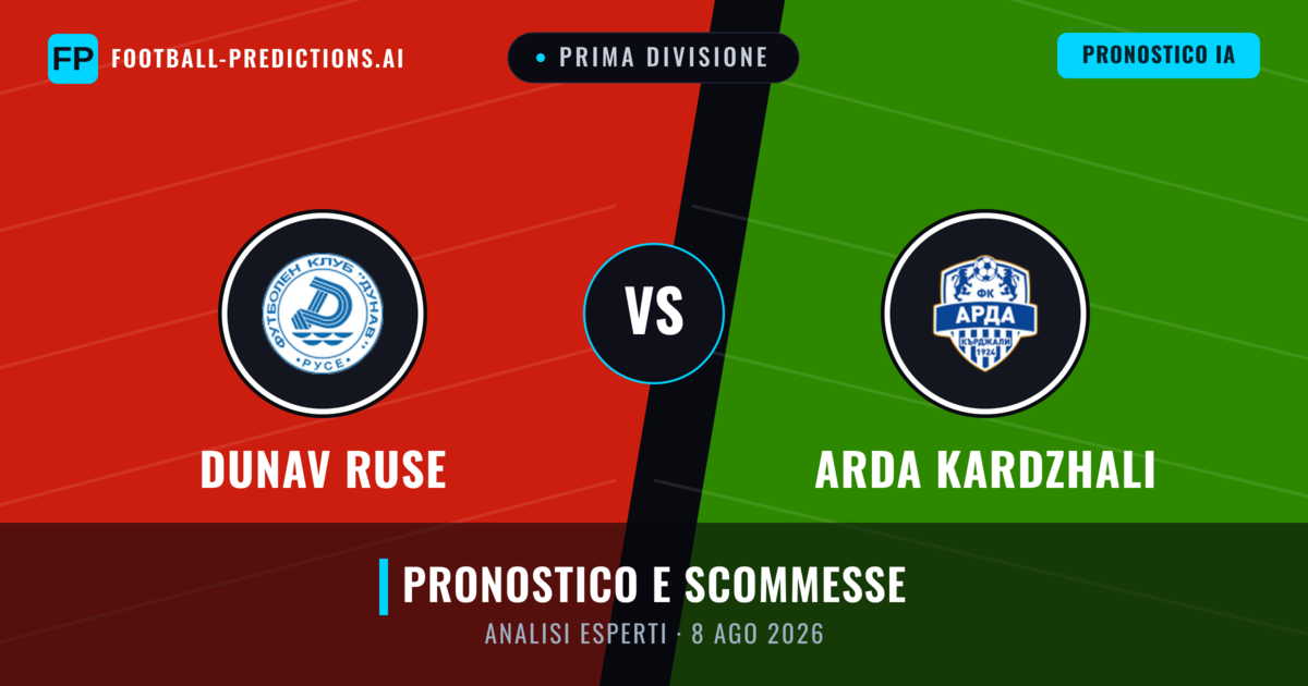 Dunav Ruse vs Arda Kardzhali — pronostico e anteprima del match