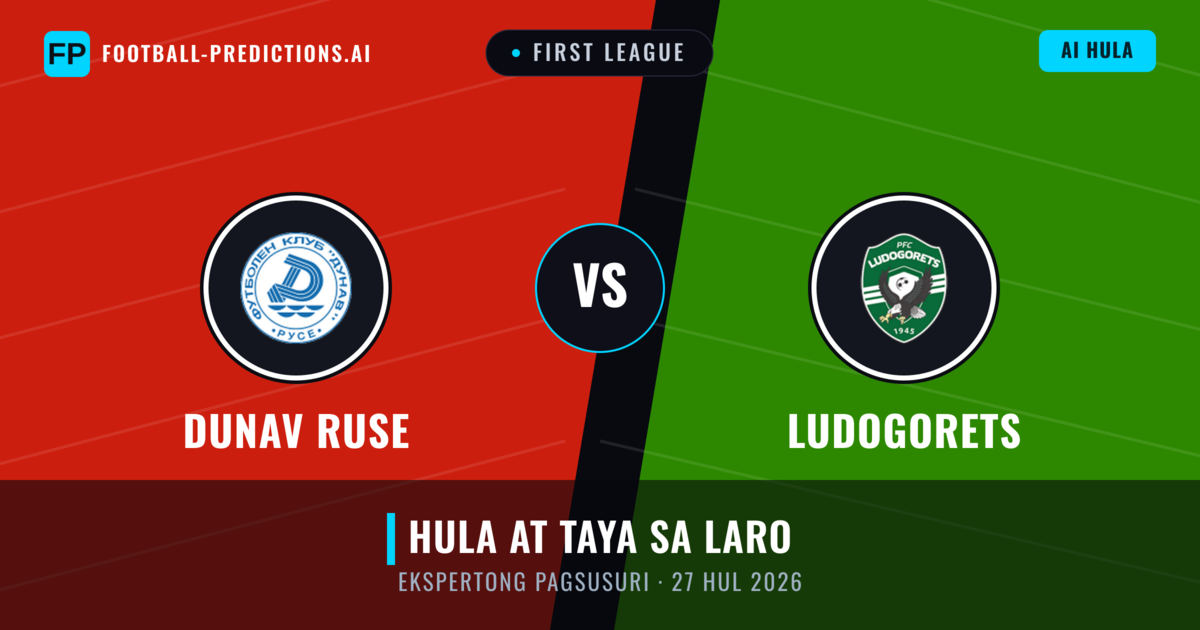 Dunav Ruse vs Ludogorets — hula at preview ng laban